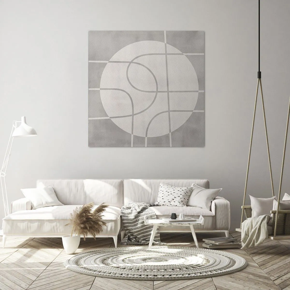 Bild auf Leinwand - Leinwandbild - Kreisförmig und geradeaus - 30x30 cm