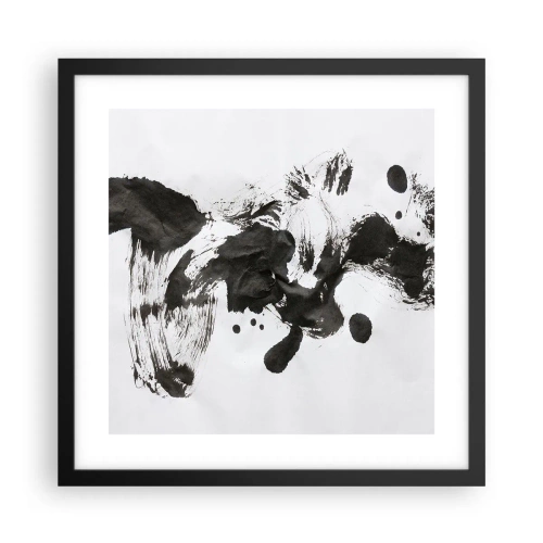 Poster in einem schwarzem Rahmen - Obwohl das Wahnsinn ist, steckt darin eine Methode? - 40x40 cm