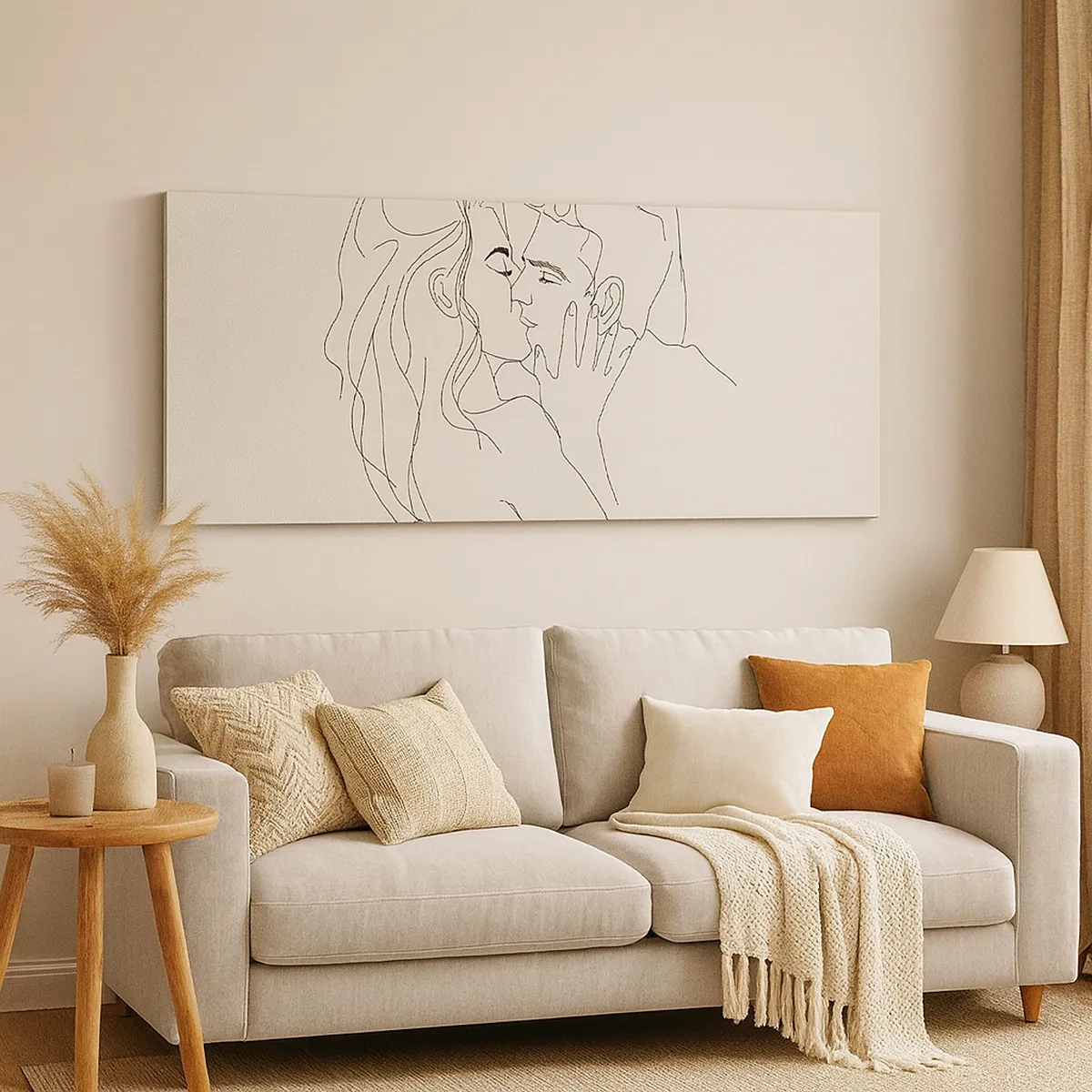 Bild auf Leinwand - Leinwandbild - Verstrickt im Gefühl - 30x30 cm