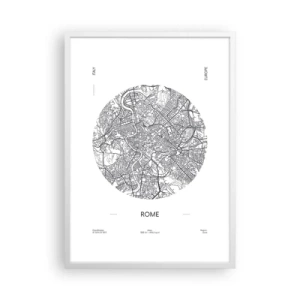 Poster in einem weißen Rahmen - Anatomie von Rom - 50x70 cm