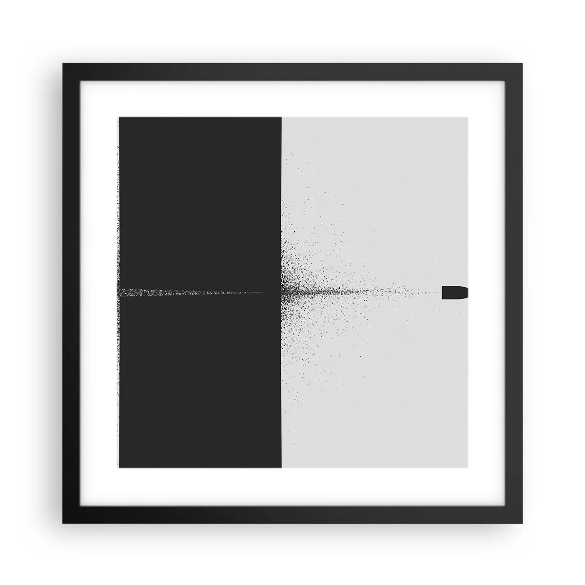 Poster in einem schwarzem Rahmen - Direkt zum Ziel - 40x40 cm