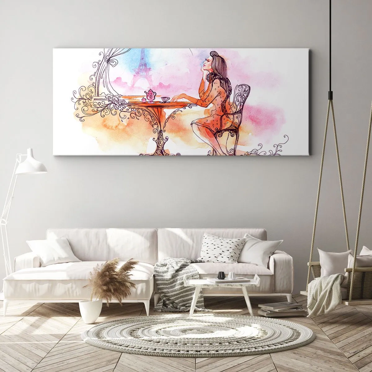 Bild auf Leinwand - Leinwandbild - Pariser Chic - 90x30 cm