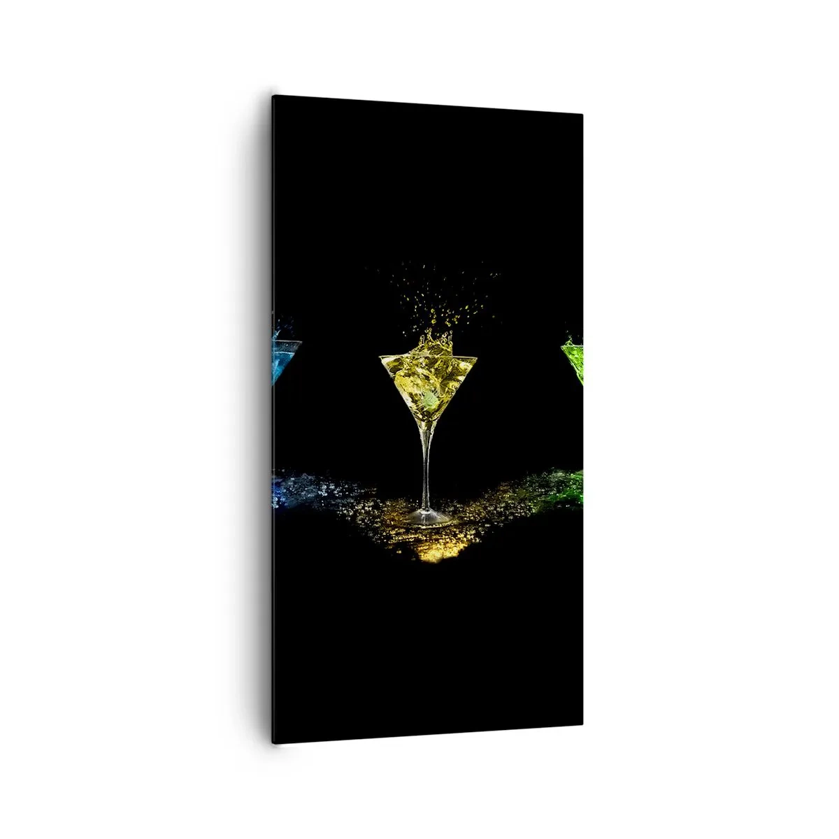 Bild auf Leinwand - Leinwandbild - Farben der Freude in Kristallglas - 65x120 cm