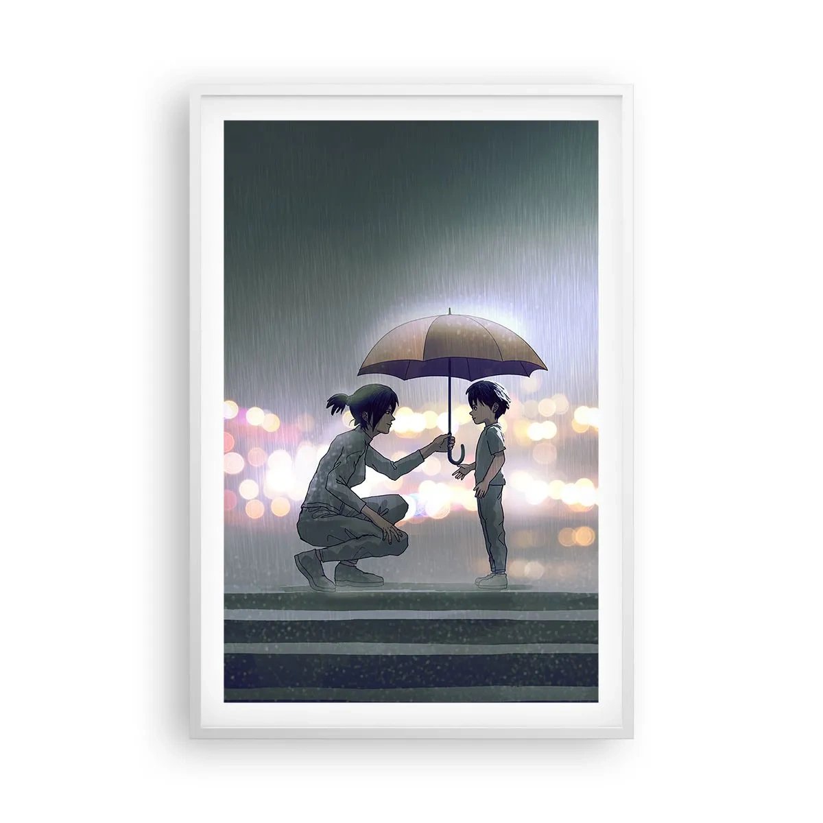 Poster in einem weißen Rahmen - Und jetzt ist alles in Ordnung - 61x91 cm
