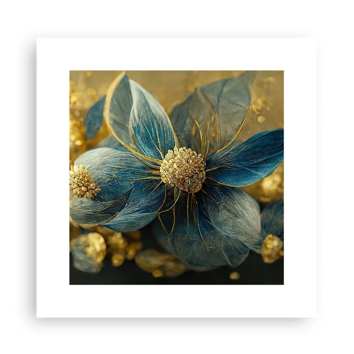 Poster - Mit Gold blühen - 30x30 cm