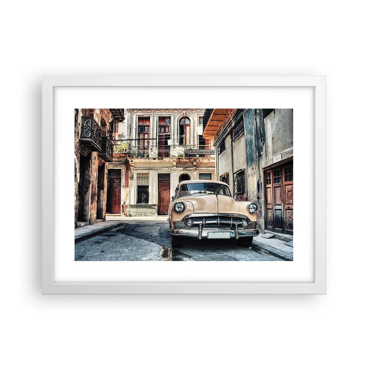 Poster in einem weißen Rahmen - Die Siesta in Havanna - 40x30 cm