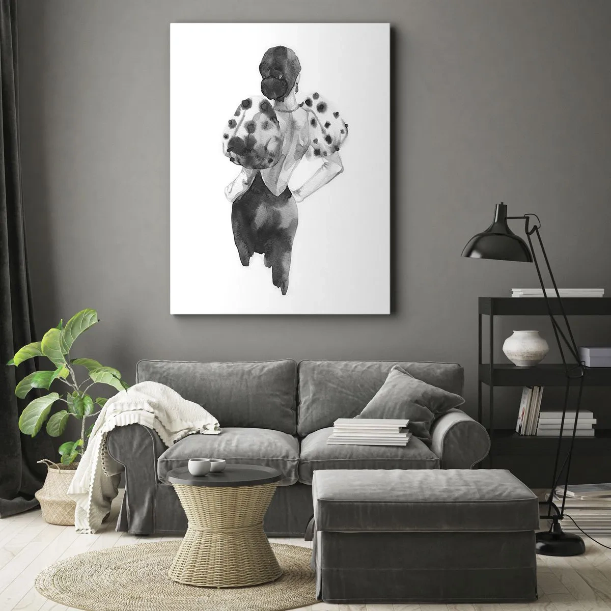Bild auf Leinwand - Leinwandbild - Sie ging direkt vorbei - 55x100 cm