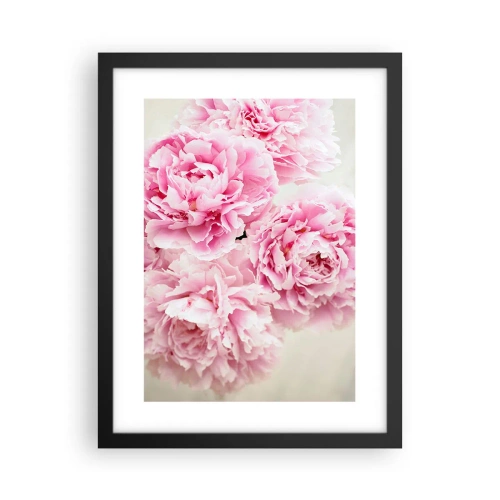 Poster in einem schwarzem Rahmen - In rosa Glamour - 30x40 cm