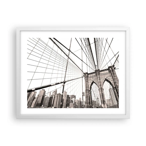 Poster in einem weißen Rahmen - New Yorker Kathedrale - 50x40 cm