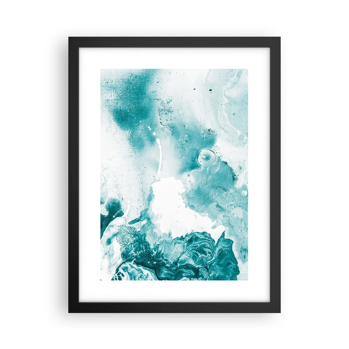 Poster in einem schwarzem Rahmen - Morast von Blau - 30x40 cm