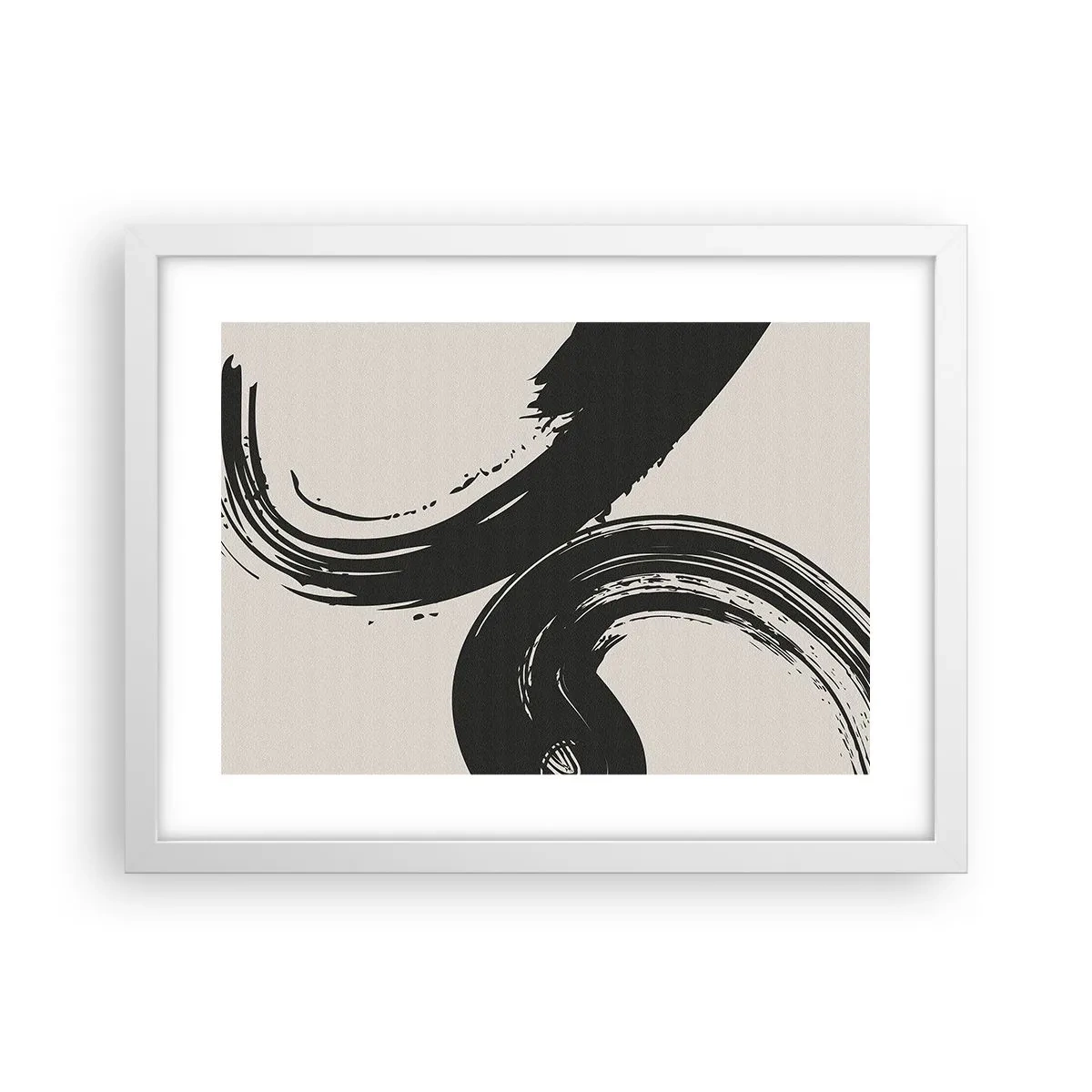 Poster in einem weißen Rahmen - Ausladend und kreisförmig - 40x30 cm