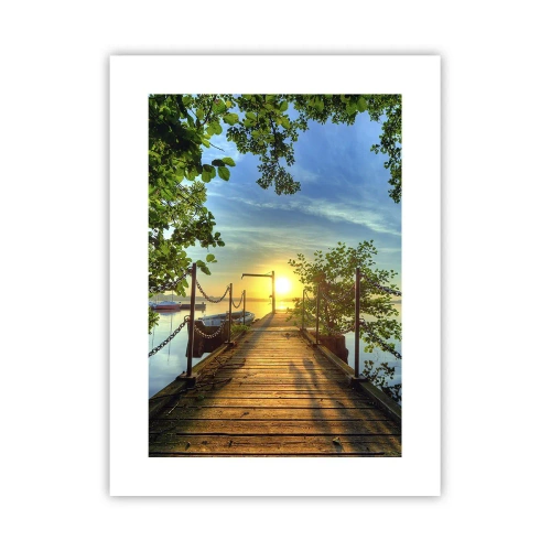 Poster - Westen auf dem Wasser - 30x40 cm