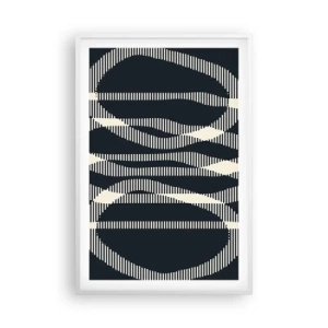 Poster in einem weißen Rahmen - Ein Versuch, die Dunkelheit zu durchbrechen - 61x91 cm