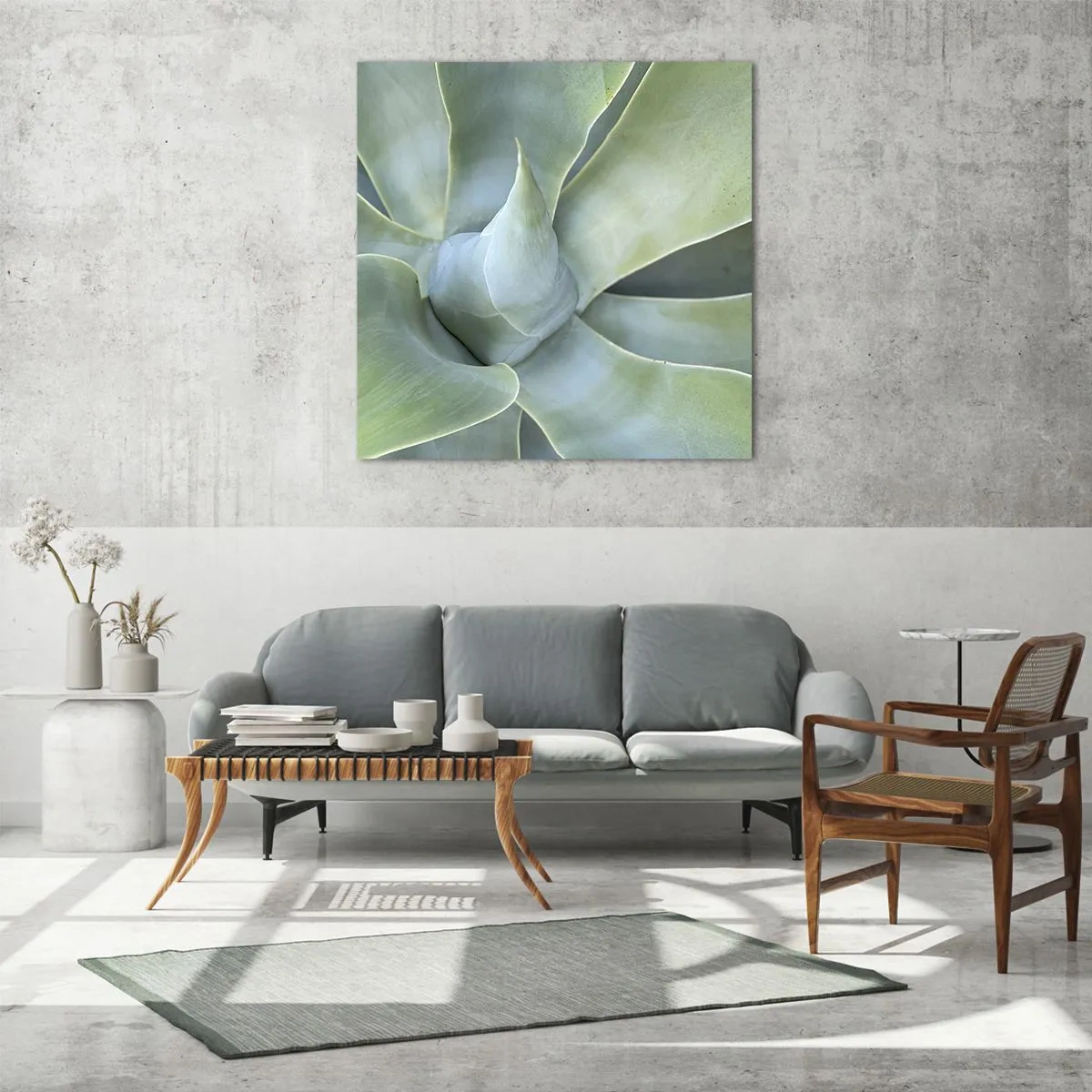 Glasbild - Bild auf glas - Geburt des Grüns - 70x70 cm