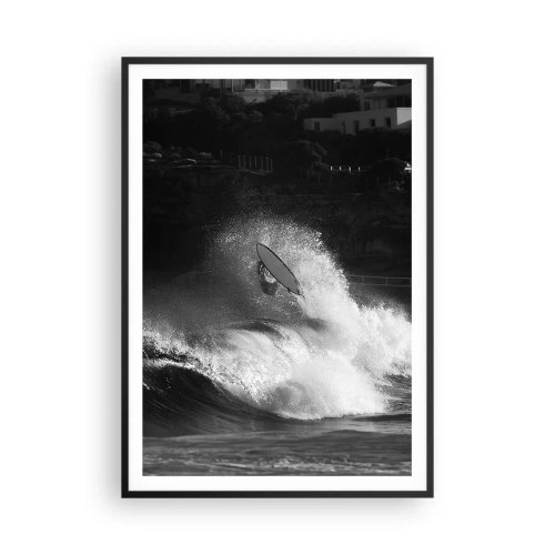 Poster in einem schwarzem Rahmen - Herausforderung angenommen! - 70x100 cm