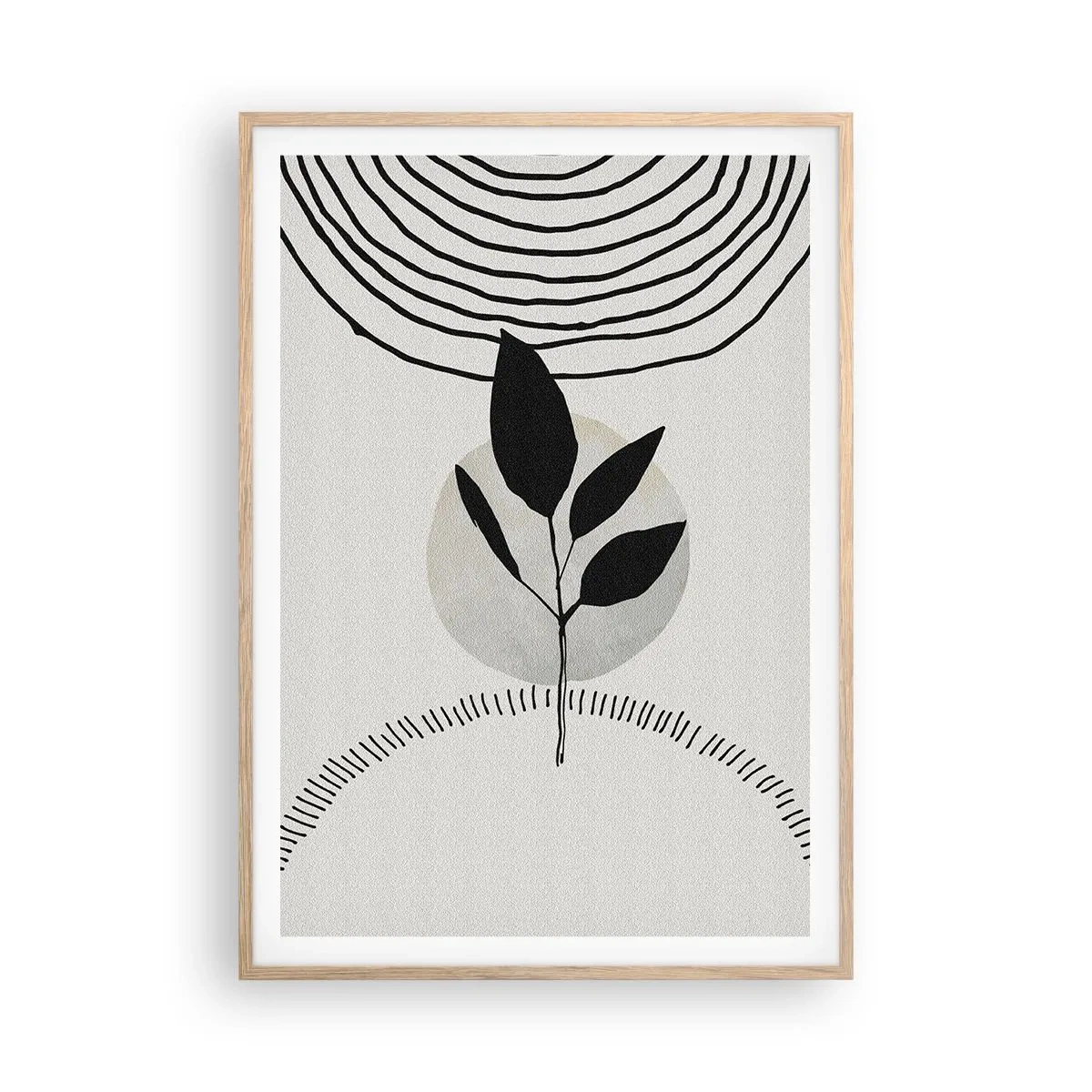 Poster in einem Rahmen aus heller Eiche - Komposition: Naturrituale - 70x100 cm