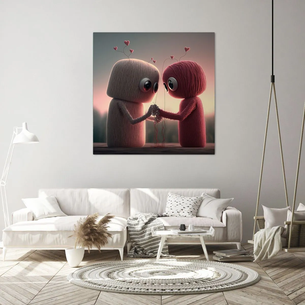Bild auf Leinwand - Leinwandbild - Jeder darf lieben - 30x30 cm