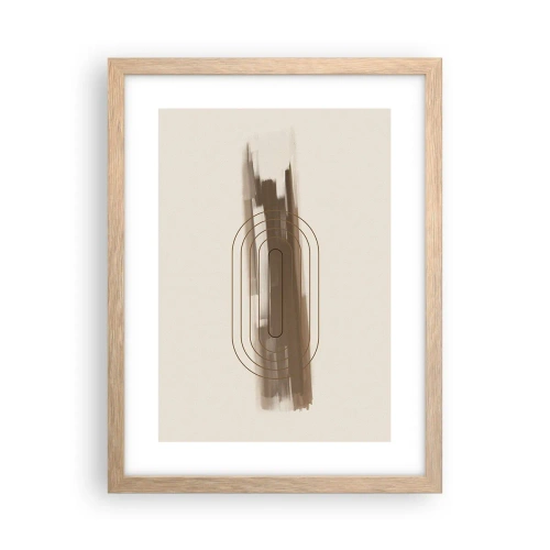 Poster in einem Rahmen aus heller Eiche - Ein Hauch von Grau - 30x40 cm