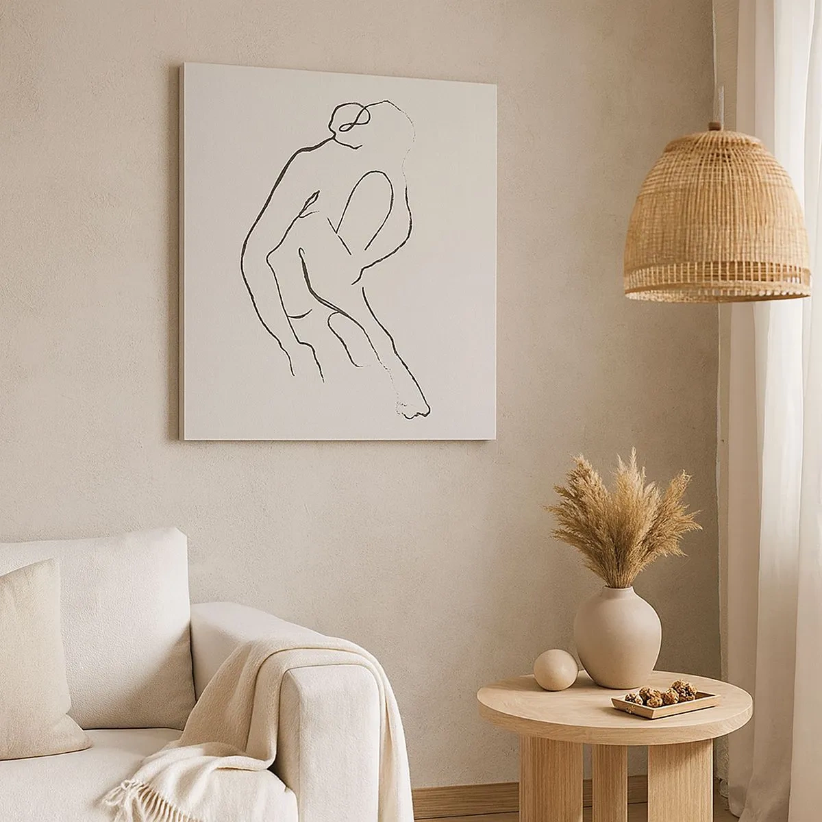 Bild auf Leinwand - Leinwandbild - Intime Skizze - 30x30 cm