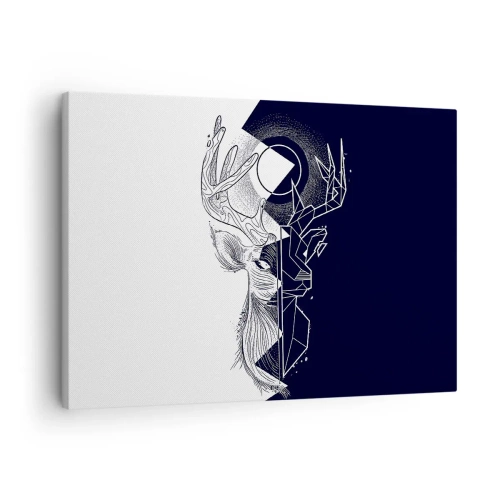 Bild auf Leinwand - Leinwandbild - Geometrie und Natur in einer symbolischen Komposition - 70x50cm - Der Kampf und die Einheit der Gegensätze - Moderne Wanddekoration für Wohnzimmer und Schlafzimmer ARTTOR