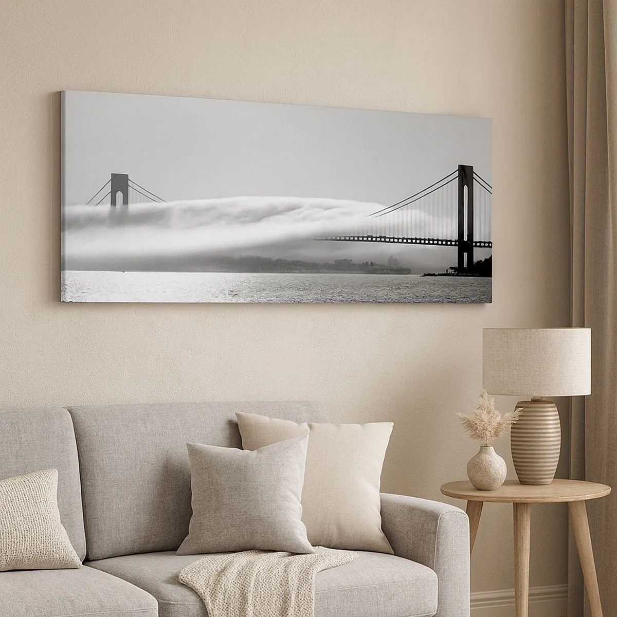 Bild auf Leinwand - Leinwandbild - Segeln durch das Goldene Tor - 100x40 cm