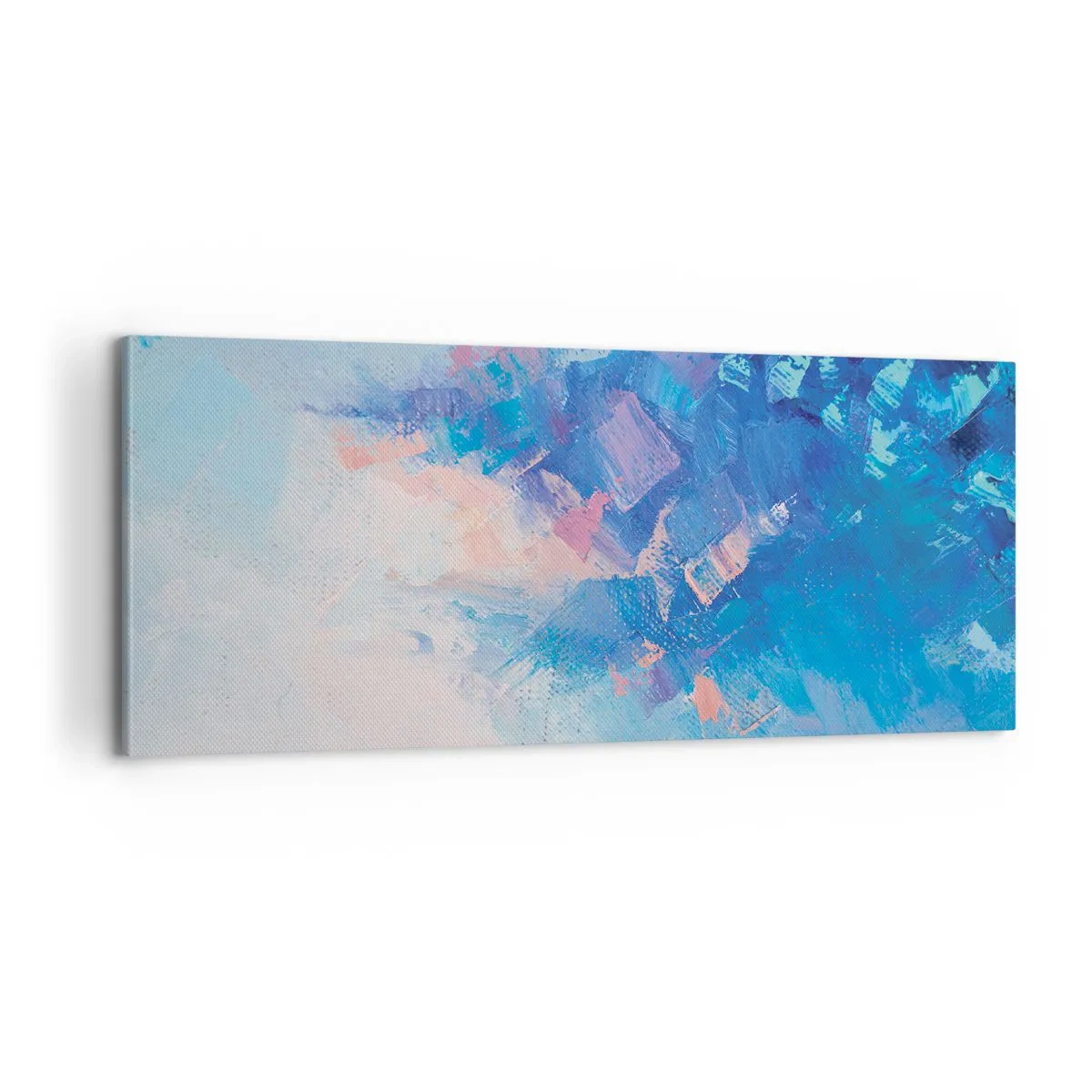 Bild auf Leinwand - Leinwandbild - Winter-Abstraktion - 100x40 cm