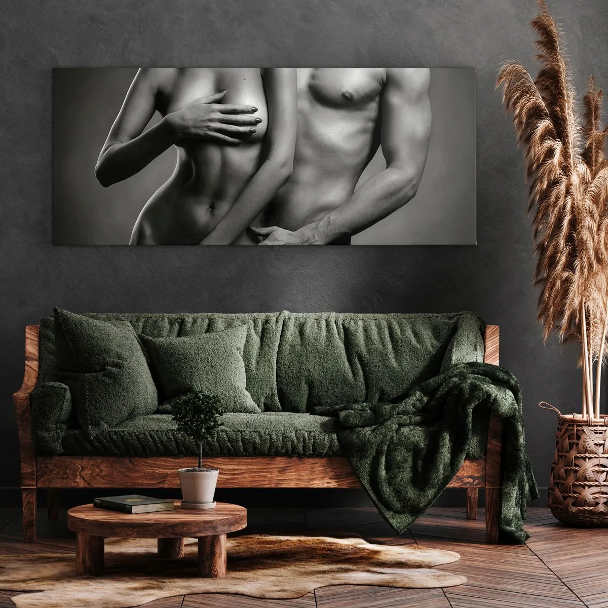 Bild auf Leinwand - Leinwandbild - Adam und Ewa - 90x30 cm