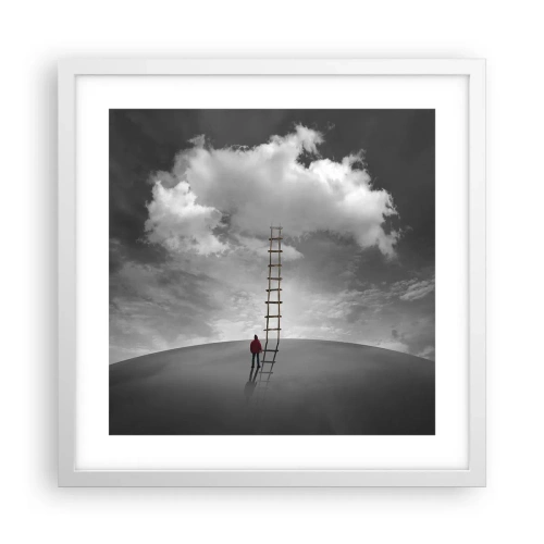 Poster in einem weißen Rahmen - Alles ist möglich - 40x40 cm