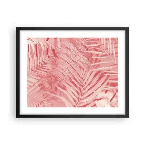 Poster in einem schwarzem Rahmen - Rosa Konzept - 50x40 cm