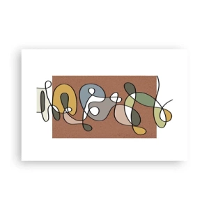 Poster - Abstraktion, die ein Lächeln wert ist - 91x61 cm