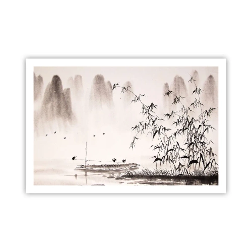 Poster - Die Stille der Reisfelder - 91x61 cm