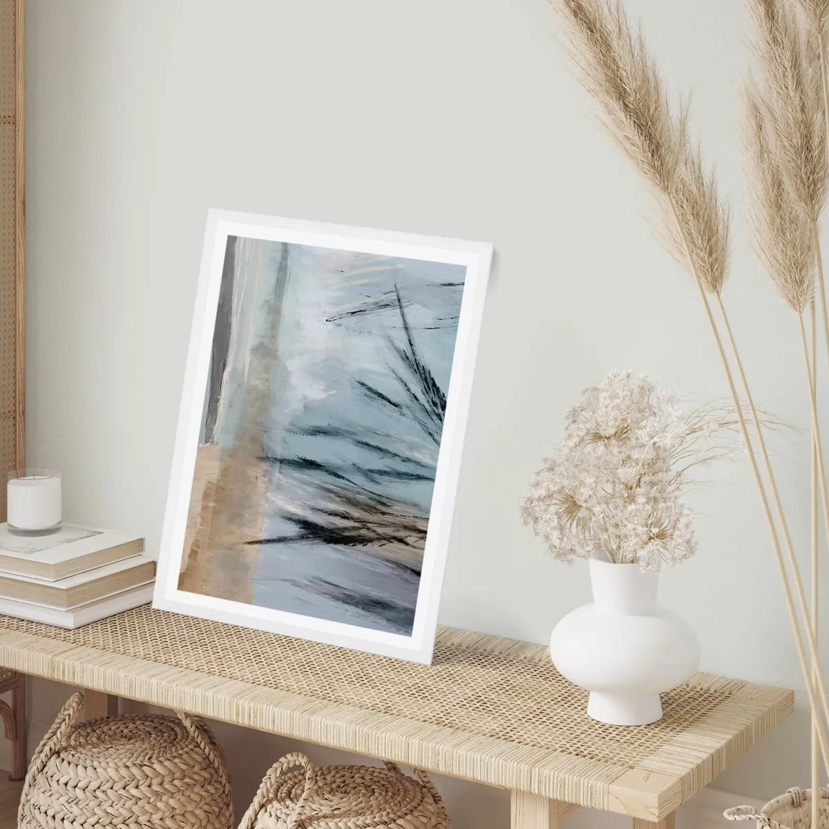 Poster in einem weißen Rahmen - Winterfelder - 40x50 cm