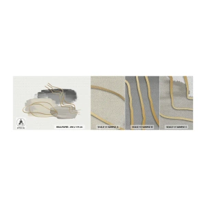 Fototapeten Muster Premium Sand - Dauer und Bewegung - Abstraktion, Stück, Gold - 100x30 cm