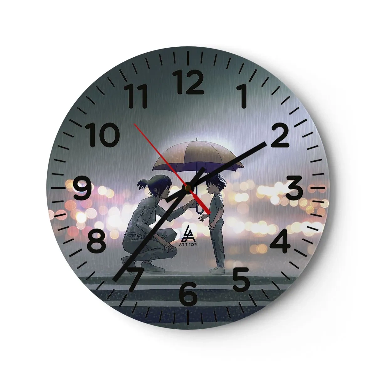 Wanduhr - Glasuhr - Und jetzt ist alles in Ordnung - 40x40 cm