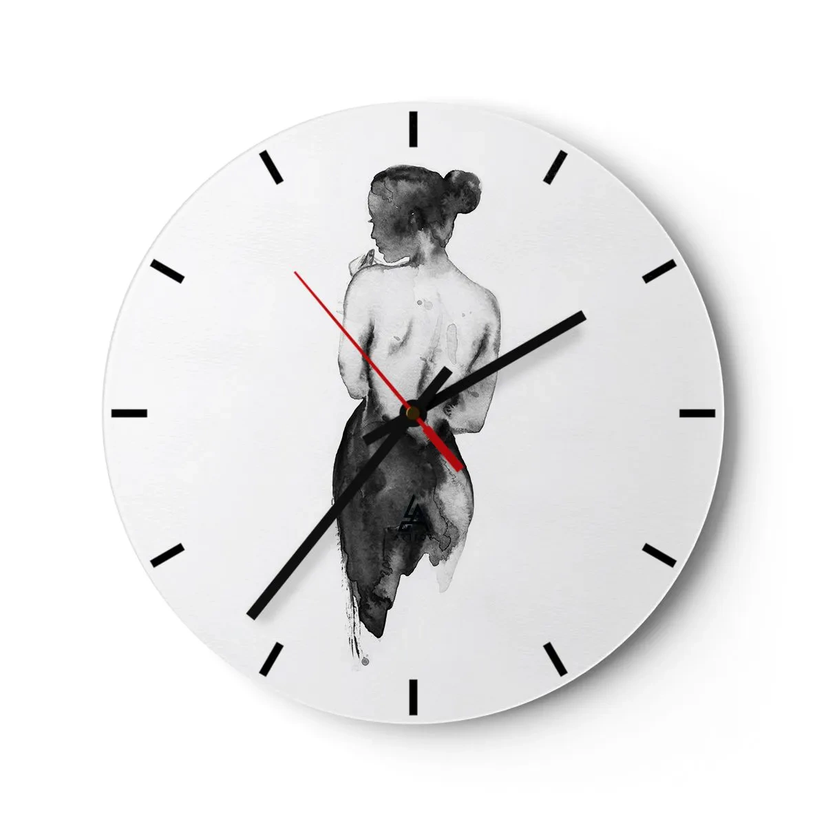 Wanduhr - Glasuhr - Bei ihr verschwindet die Welt - 30x30 cm