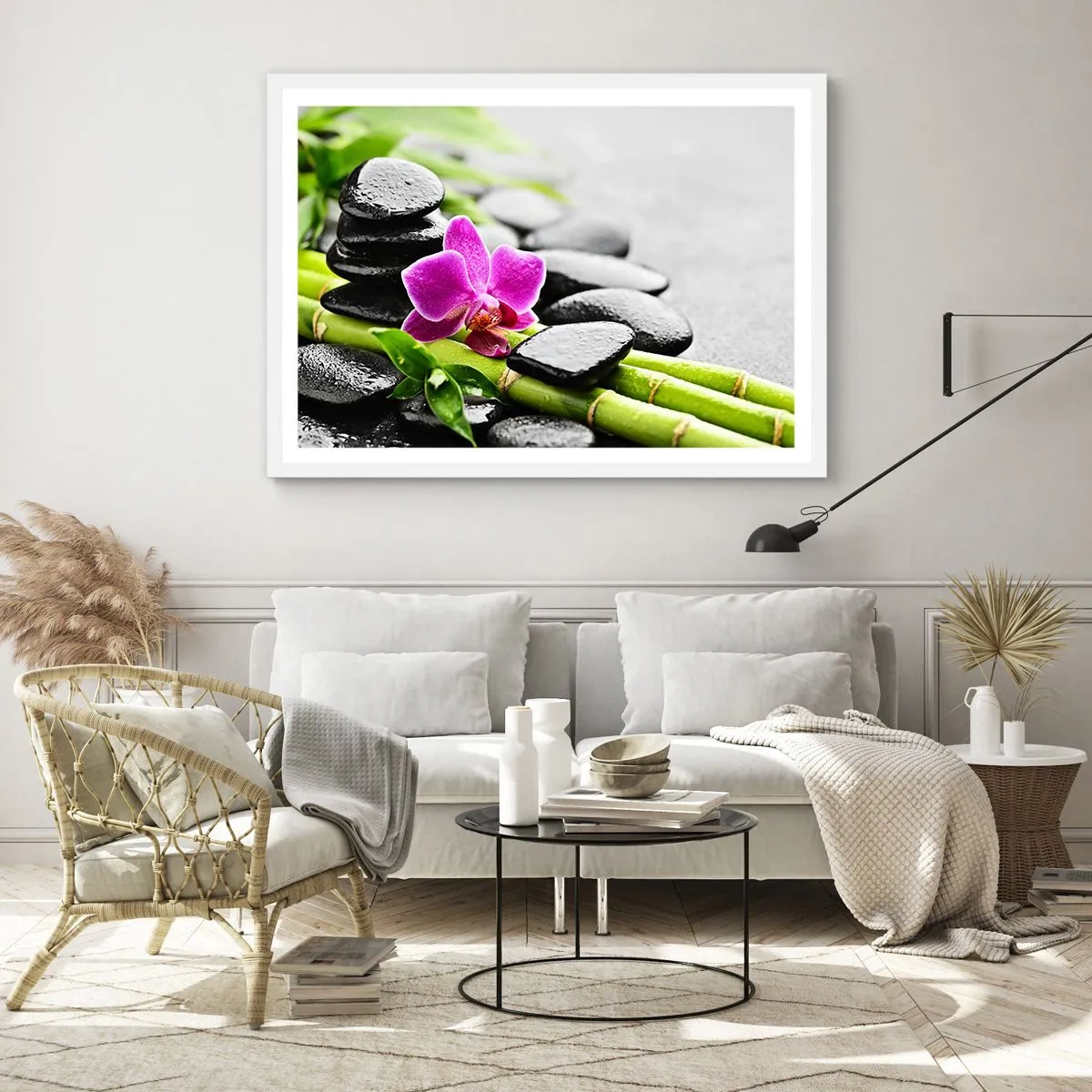 Poster in einem weißen Rahmen - In ruhiger Balance - 70x50 cm