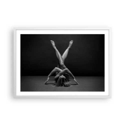 Poster in einem weißen Rahmen - Die Geometrie der Nacktheit - 70x50 cm