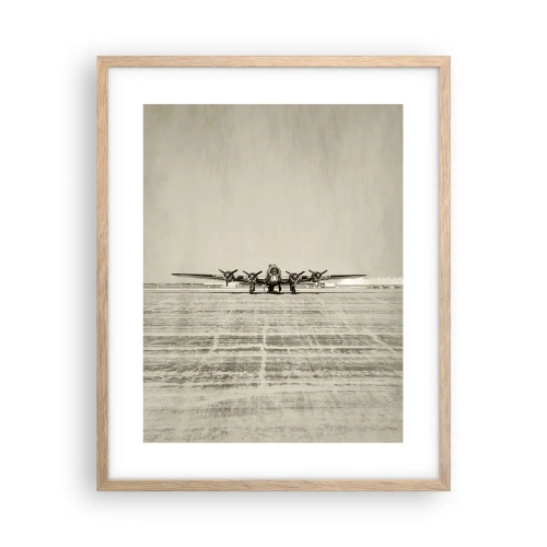 Poster in einem Rahmen aus heller Eiche - Wie immer bereit - 40x50 cm