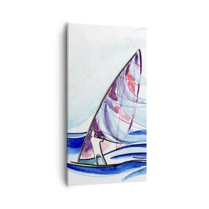 Bild auf Leinwand - Leinwandbild - Mit dem Wind im Rhythmus der Wellen - 55x100 cm