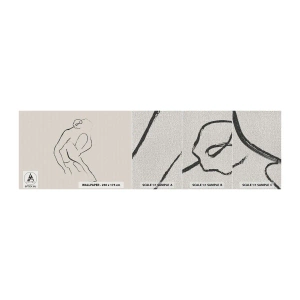 Fototapeten Muster Premium Canvas - Intime Skizze - Minimalismus, Akt, Frau - 100x30 cm