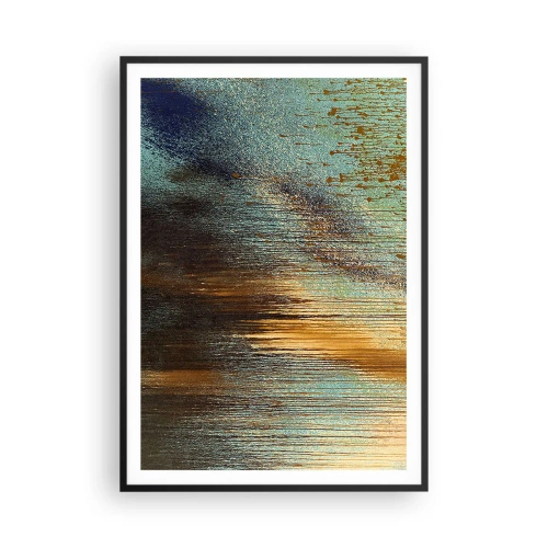 Poster in einem schwarzem Rahmen - Eine nicht zufällige farbenfrohe Komposition - 70x100 cm