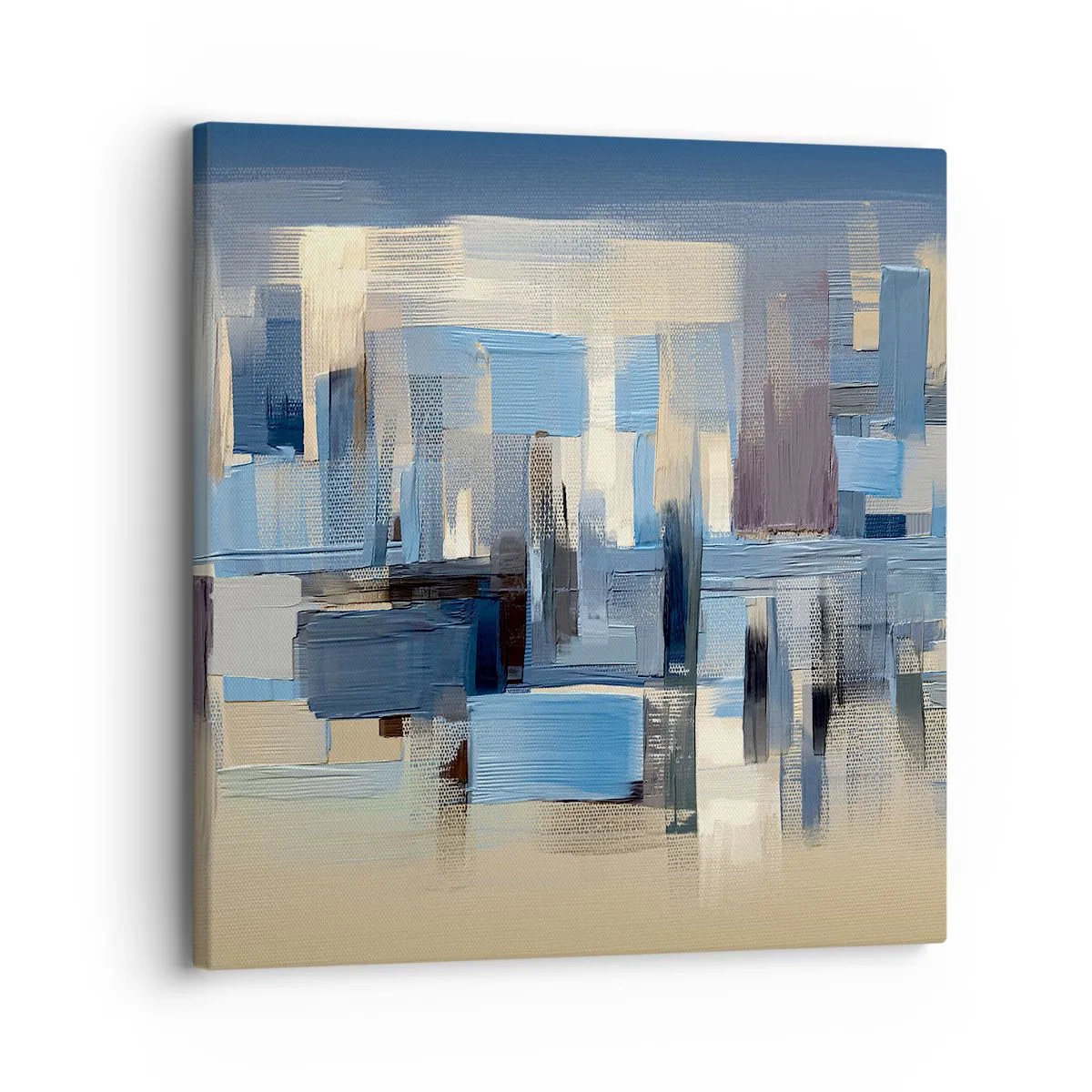 Bild auf Leinwand - Leinwandbild - Blaue Konstruktion - 30x30 cm