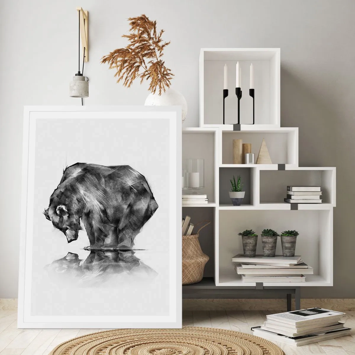 Poster in einem weißen Rahmen - Schön, jemanden in der Nähe zu sehen - 40x50 cm