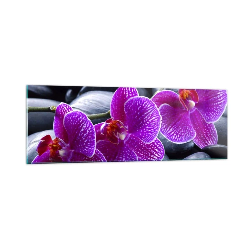 Glasbild - Bild auf glas - Die Steine ​​glühten vor Freude - 90x30 cm