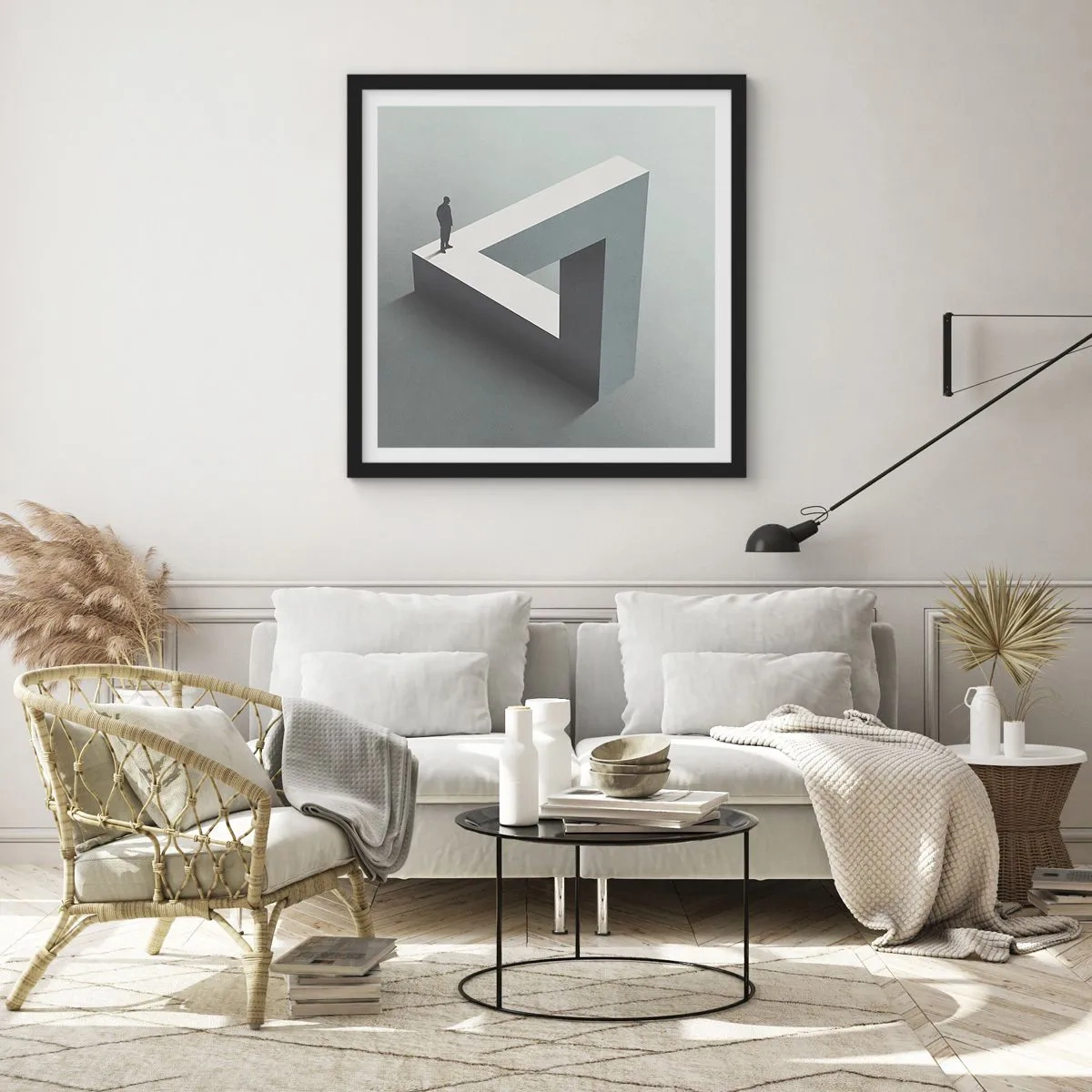 Poster in einem schwarzem Rahmen - Es ist also doch möglich - 60x60 cm