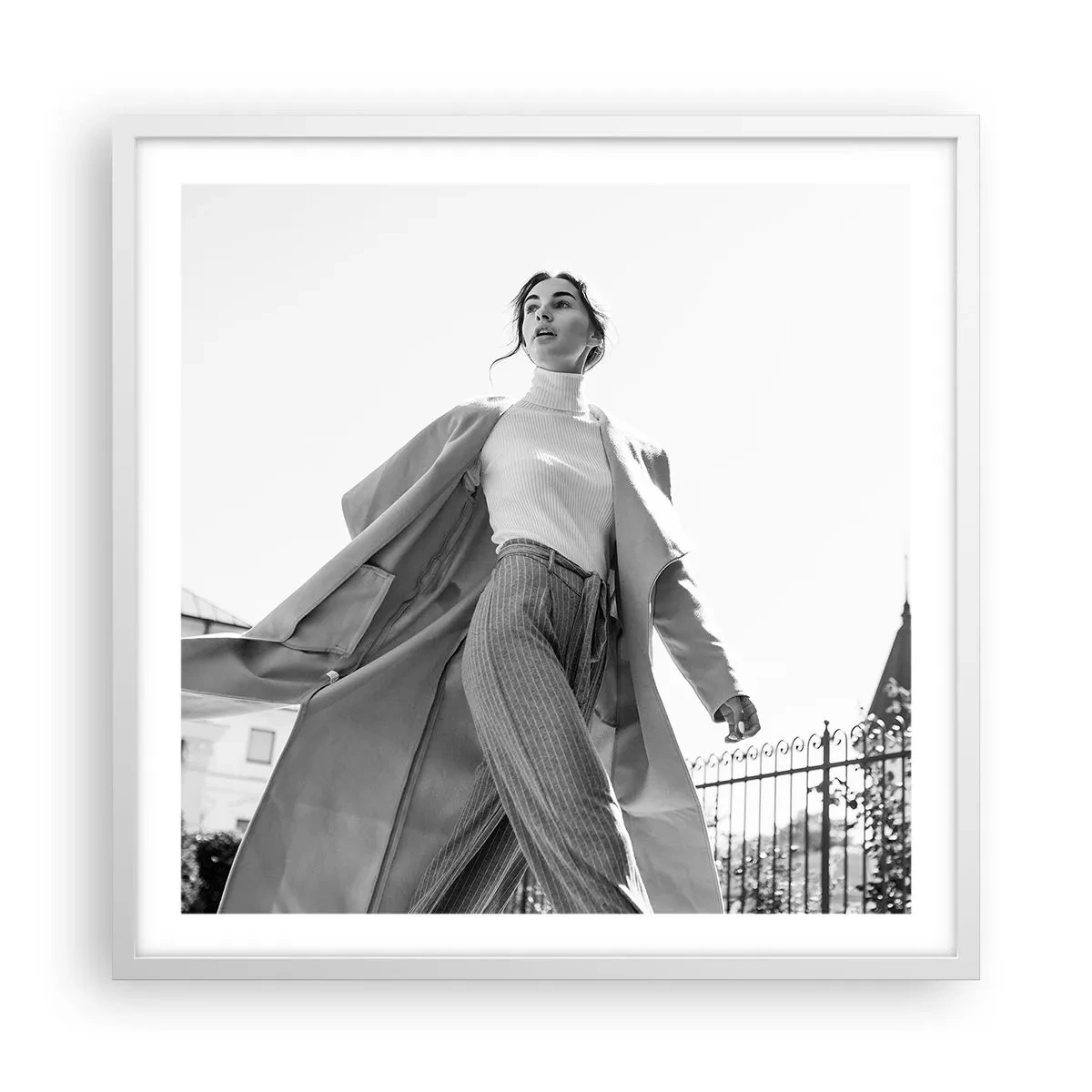 Poster in einem weißen Rahmen - Gehst du mit mir? - 60x60 cm