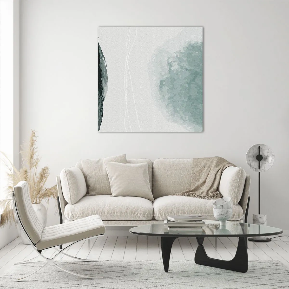 Glasbild - Bild auf glas - Begegnung mit Nebel - 60x60 cm