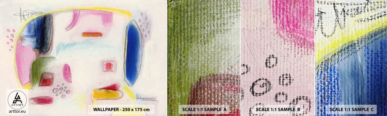 Fototapeten Muster Selbstklebend Deluxe Sticker - Eher konvex als konkav oder flach - Abstraktion, Stück, Elefant - 100x30 cm