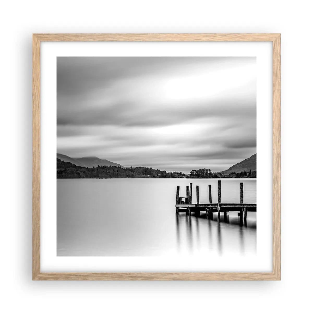 Poster in einem Rahmen aus heller Eiche - Milde und Kraft - 50x50 cm