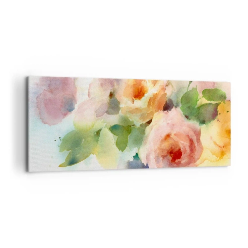 Bild auf Leinwand - Leinwandbild - Zart wie Aquarell - 100x40 cm